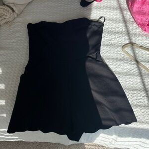 Elegant Black Strapless romper